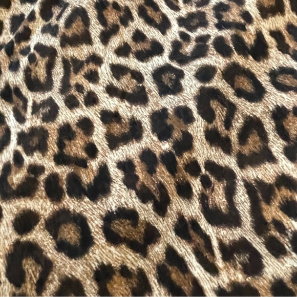 𝅺Michael Kors Leopard Animal Print Top Lace Shoulders Women Size XS - Picture 13 of 16